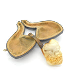 19th Century Large Meerschaum Ottoman Beaded Figure Pipe Antique c1880