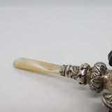 Victorian Sterling Silver Baby Rattle, Whistle & Teether Antique 1894 Birmingham