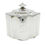 Peter & Jonathan Bateman George III Sterling Silver Tea Caddy Antique 1790 London AF