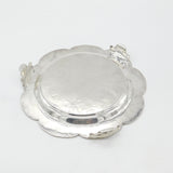 Sterling Silver Oak Tree Crest & Natural Patterns Serving Salver Antique c1915