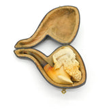 19th Century Large Meerschaum Ottoman Beaded Figure Pipe Antique c1880