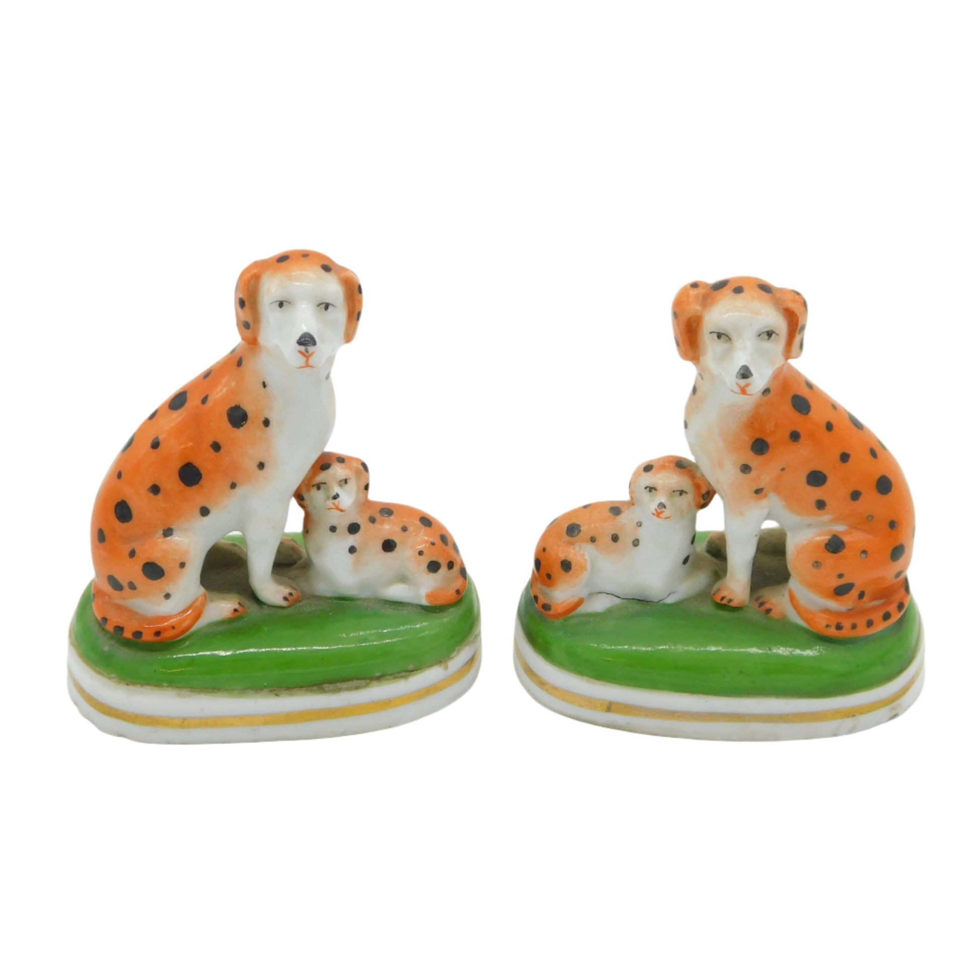 Antique Victorian Samson Dog Figures