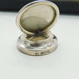 Boxed Sterling Silver Enamel Scottish Thistle Menu Holders 1912 Antique Deco