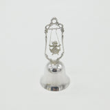 Danish .835 Grade Silver Little Girl on Swing Dinner Bell Antique c1920 Art Deco