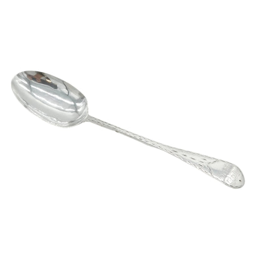 18th Century American Sterling Silver Bright Cut Serving Spoon Antique c1760 William Ball