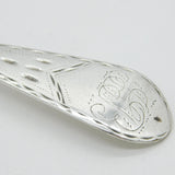 18th Century American Sterling Silver Bright Cut Serving Spoon Antique c1760 William Ball