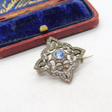 Sterling Silver Belle Epoque Style Paste Set Floral Brooch Antique c1920