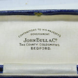 Boxed 9ct Yellow Gold & Blue-White Enamel Polish Crest Cufflinks 1933 Antique