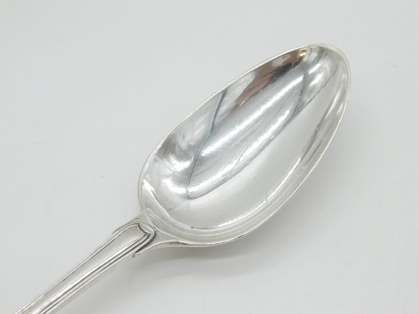 George II Sterling Silver Armorial Crest Basting Spoon Antique c1750 London