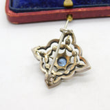 Sterling Silver Belle Epoque Style Paste Set Floral Brooch Antique c1920