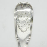 George II Sterling Silver Armorial Crest Basting Spoon Antique c1750 London