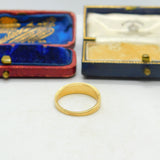 18ct Yellow Gold & Five Stone Turquoise Set Band Ring Vintage c1980 Handmade