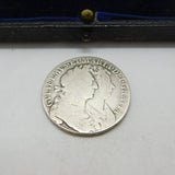 King William & Queen Mary Half Crown Coin 1689 Fine Condition .925 Silver