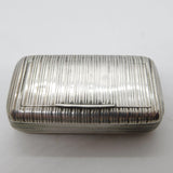 George III Sterling Silver Reeded Pattern Snuff Box Antique 1811 Birmingham
