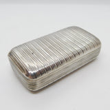 George III Sterling Silver Reeded Pattern Snuff Box Antique 1811 Birmingham
