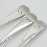 Aberdeen Scottish George III Sterling Silver Serving Spoon Set Antique c1800