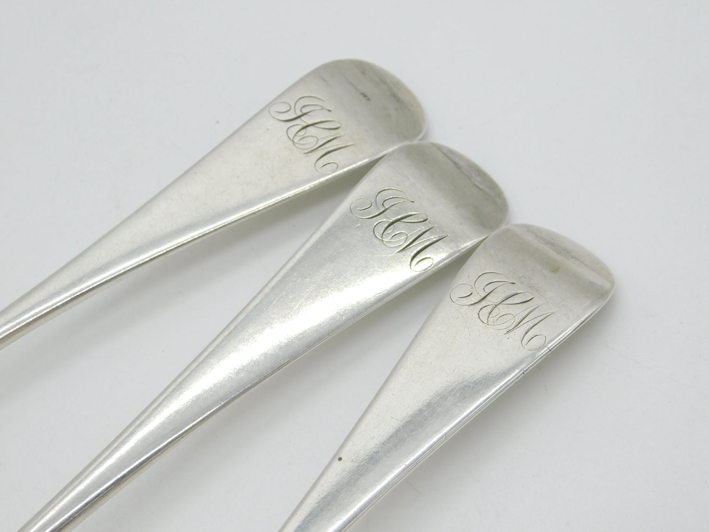 Aberdeen Scottish George III Sterling Silver Serving Spoon Set Antique c1800
