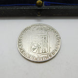 King William & Queen Mary Half Crown Coin 1689 Fine Condition .925 Silver