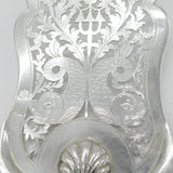 Victorian Austrian Ornate .817 Grade Silver Fish Slice c1860 Antique Vienna