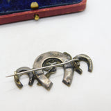 Victorian 9ct Rose Gold Horseshoe Sweetheart Brooch 1894 Birmingham Antique