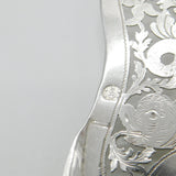 Victorian Austrian Ornate .817 Grade Silver Fish Slice c1860 Antique Vienna
