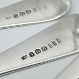Aberdeen Scottish George III Sterling Silver Serving Spoon Set Antique c1800