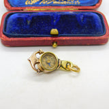 Victorian 9ct Gold Cabochon Moonstone Anchor Form Compass Fob Pendant c1850