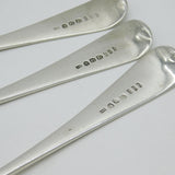 Aberdeen Scottish George III Sterling Silver Serving Spoon Set Antique c1800