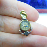 Victorian 9ct Gold Cabochon Moonstone Anchor Form Compass Fob Pendant c1850