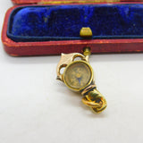 Victorian 9ct Gold Cabochon Moonstone Anchor Form Compass Fob Pendant c1850