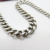 Edwardian Sterling Silver Graduating Albert Watch Chain 1907 London with T-bar