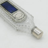 George III Sterling Silver, Cut Glass & Enamel Scent Bottle with Patch Box c1760