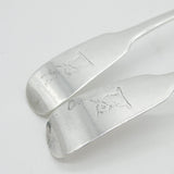 Irish George III Sterling Silver Pair of Sauce Ladles Antique 1812 Dublin John Power