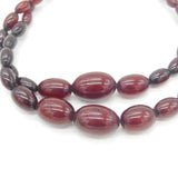 Art Deco Cherry Amber Bakelite Graduating Beaded Necklace Gilt Clasp c1920