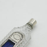 George III Sterling Silver, Cut Glass & Enamel Scent Bottle with Patch Box c1760
