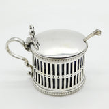 Early-Victorian Sterling Silver Pierced Mustard Pot Antique 1849 Sheffield