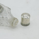 George III Sterling Silver, Cut Glass & Enamel Scent Bottle with Patch Box c1760