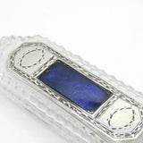 George III Sterling Silver, Cut Glass & Enamel Scent Bottle with Patch Box c1760