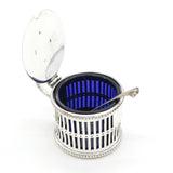 Early-Victorian Sterling Silver Pierced Mustard Pot Antique 1849 Sheffield
