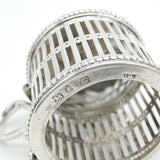 Early-Victorian Sterling Silver Pierced Mustard Pot Antique 1849 Sheffield