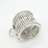 Early-Victorian Sterling Silver Pierced Mustard Pot Antique 1849 Sheffield