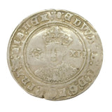 King Edward VI 1551-1553 Silver Shilling Coin mm. tun Fine Condition Antique