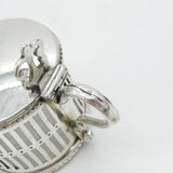 Early-Victorian Sterling Silver Pierced Mustard Pot Antique 1849 Sheffield