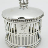 Early-Victorian Sterling Silver Pierced Mustard Pot Antique 1849 Sheffield