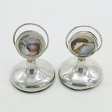 Edwardian Sterling Silver Pair of Place or Menu Settings 1907 Birmingham Antique