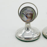 Edwardian Sterling Silver Pair of Place or Menu Settings 1907 Birmingham Antique