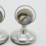 Edwardian Sterling Silver Pair of Place or Menu Settings 1907 Birmingham Antique