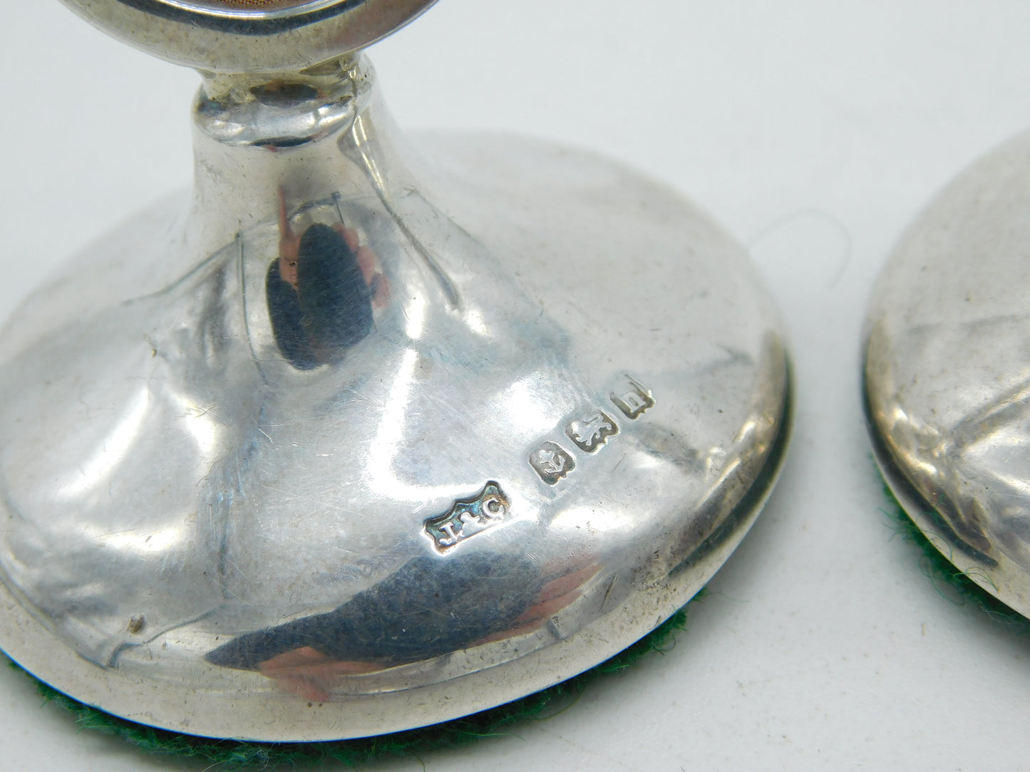 Edwardian Sterling Silver Pair of Place or Menu Settings 1907 Birmingham Antique