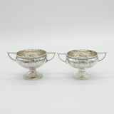 A.E Jones Arts & Crafts Planished Pair of Sterling Silver Trophies Antique 1928 Birmingham