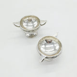 A.E Jones Arts & Crafts Planished Pair of Sterling Silver Trophies Antique 1928 Birmingham